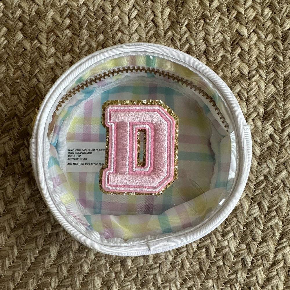 stoney clover lane circle pouch “D” initial
